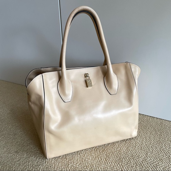 Furla handbag, cream color, 13.5”W x 8”D x 18”H (including handles) - Picture 3 of 12